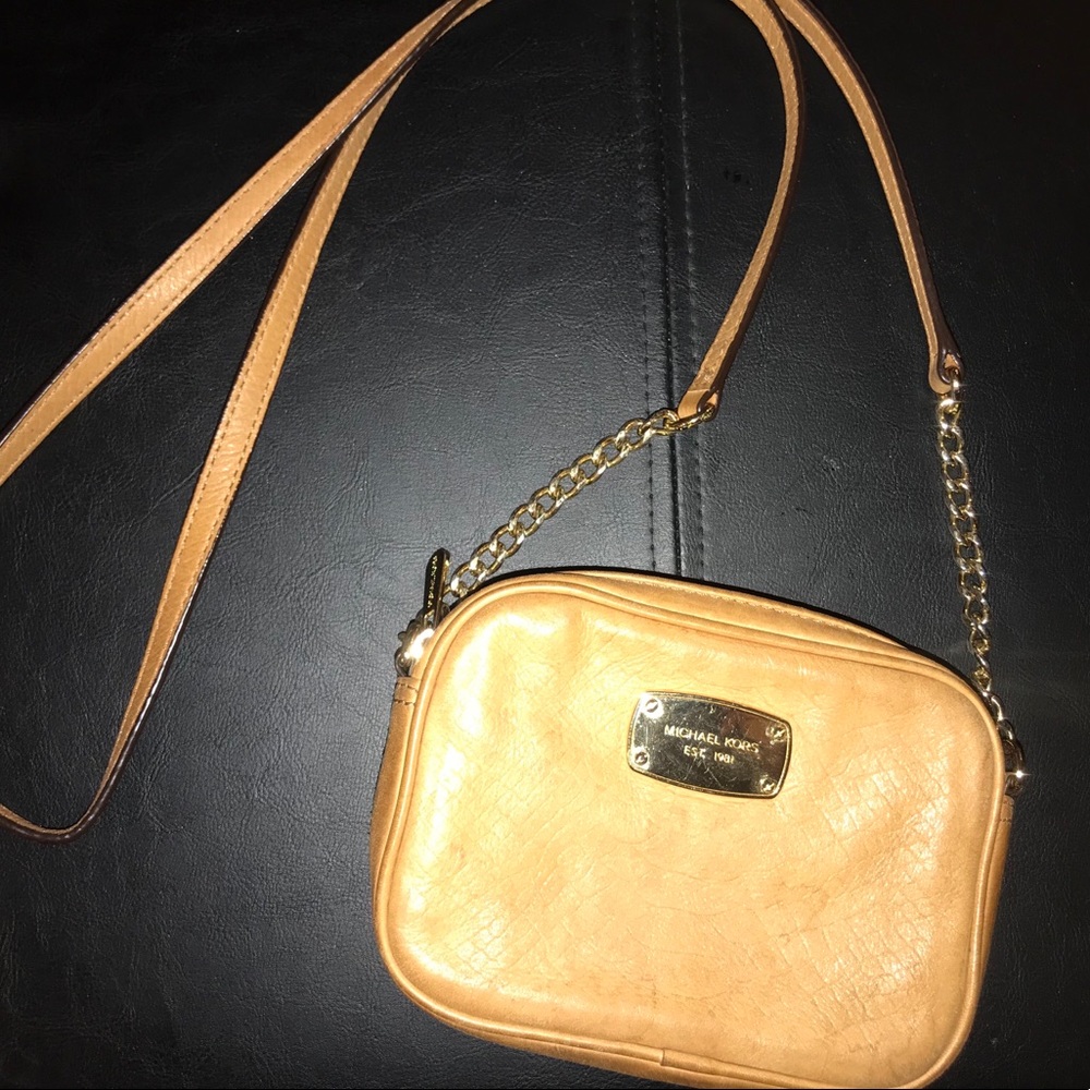 Michael Kors camel satchel